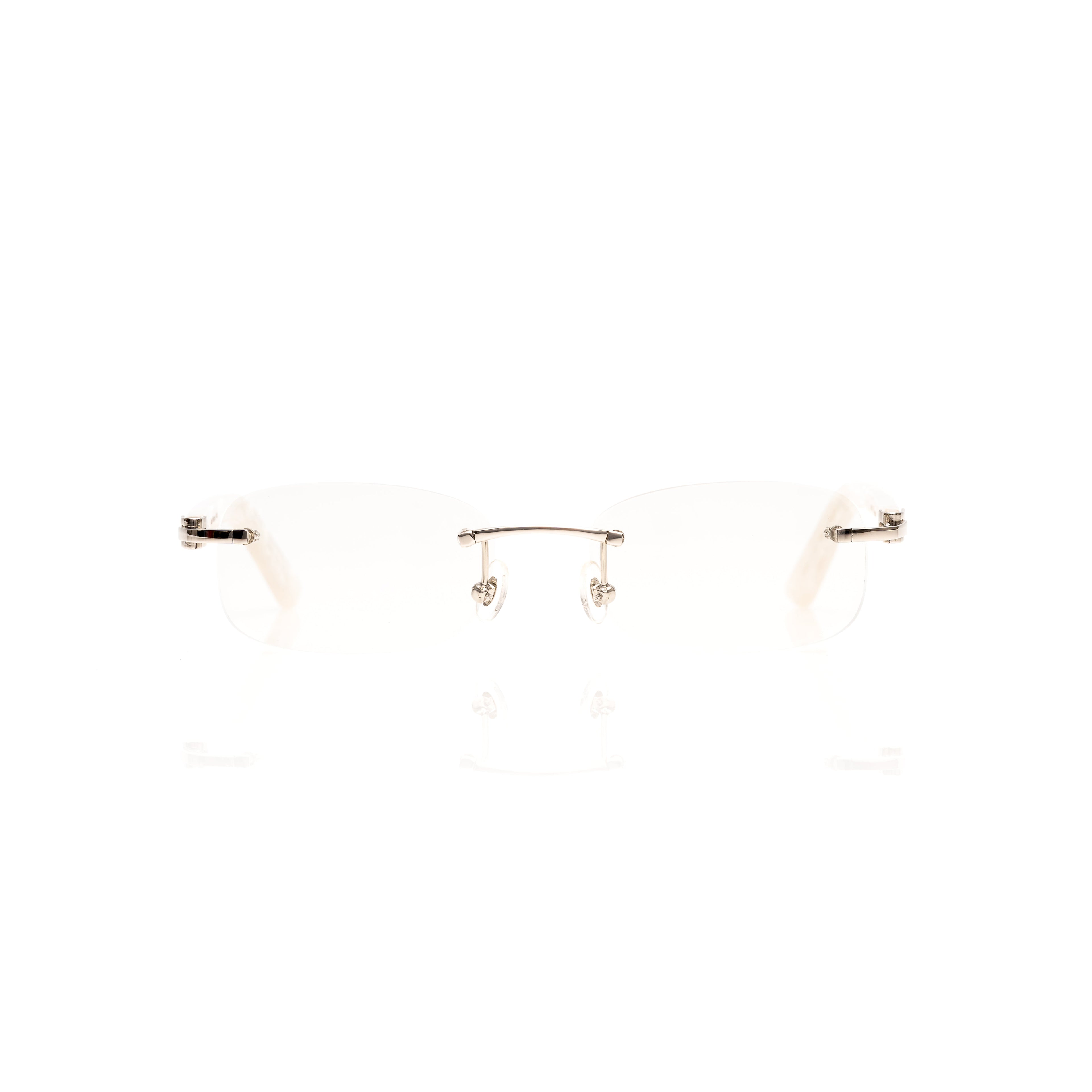 Lunettes Ovale — Bois Ivoire & Doré