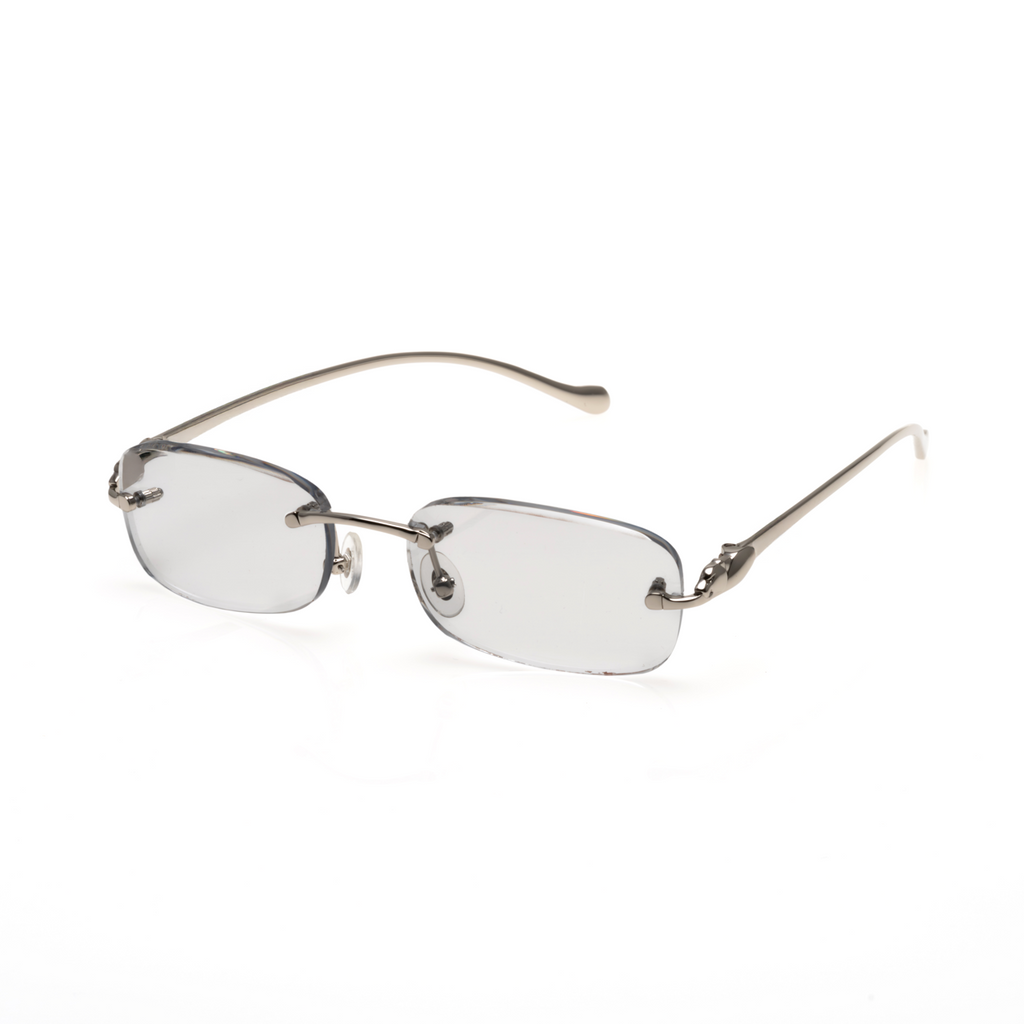 Lunettes Ovale — Métal Argenté Cristal · II