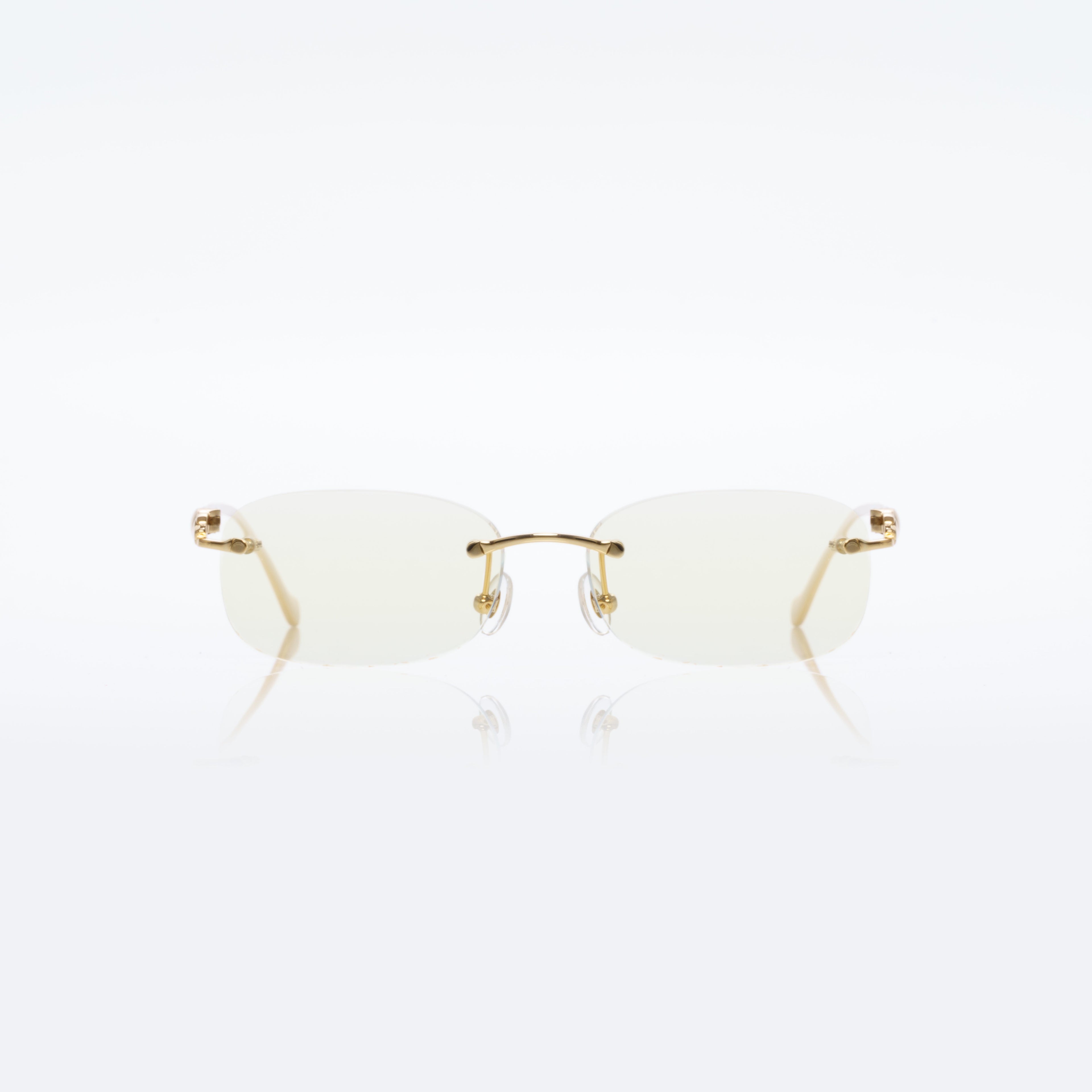 Lunettes Ovale — Métal Argenté Cristal · II
