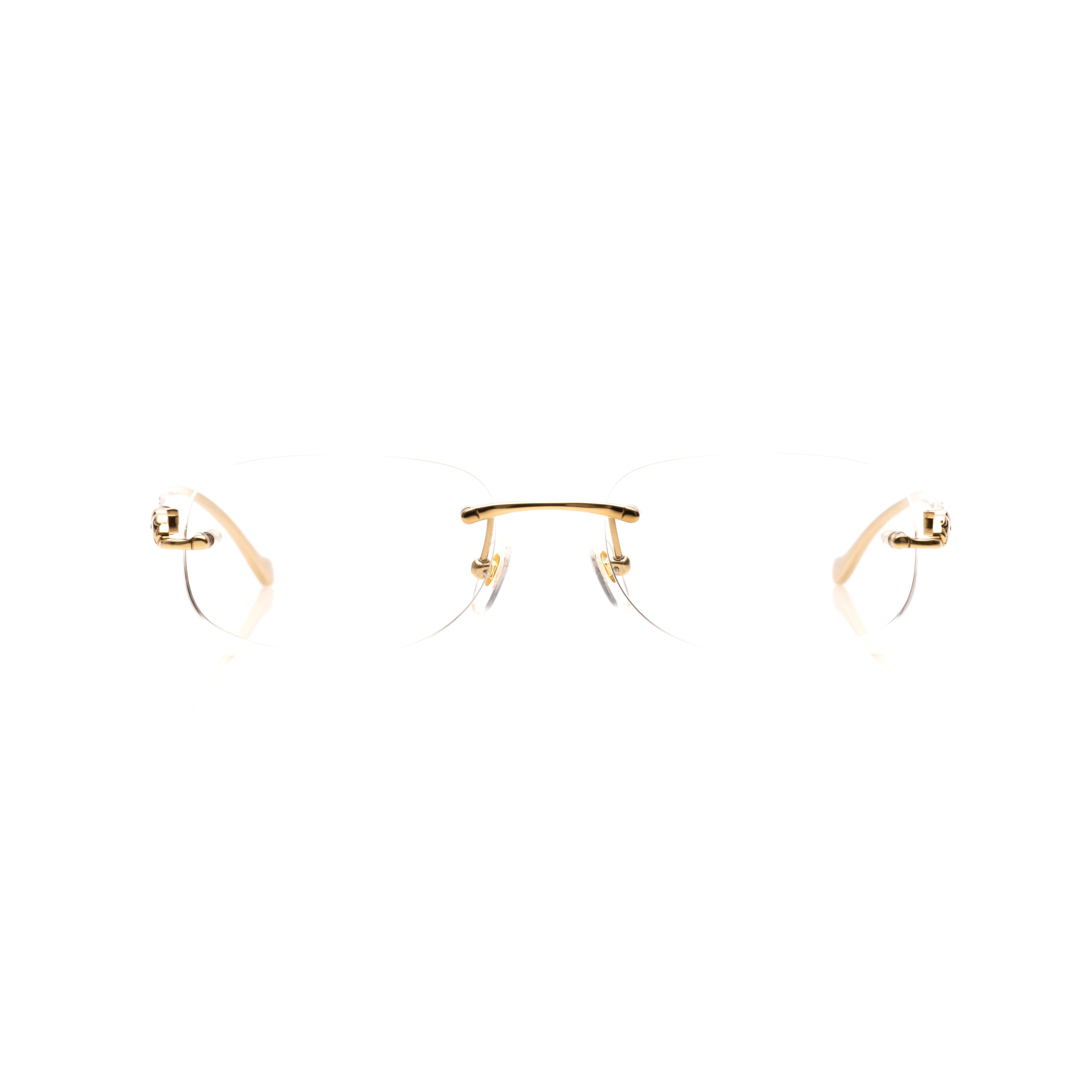 Lunettes Ovale — Métal Argenté Sans Cerclage