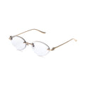 Lunettes Ovale — Métal Champagne & Verres Cristal