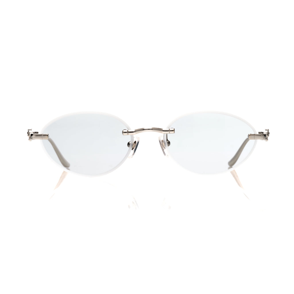 Lunettes Ovale — Métal Champagne & Verres Cristal