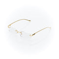 Lunettes Ovale — Métal Doré Sans Cerclage