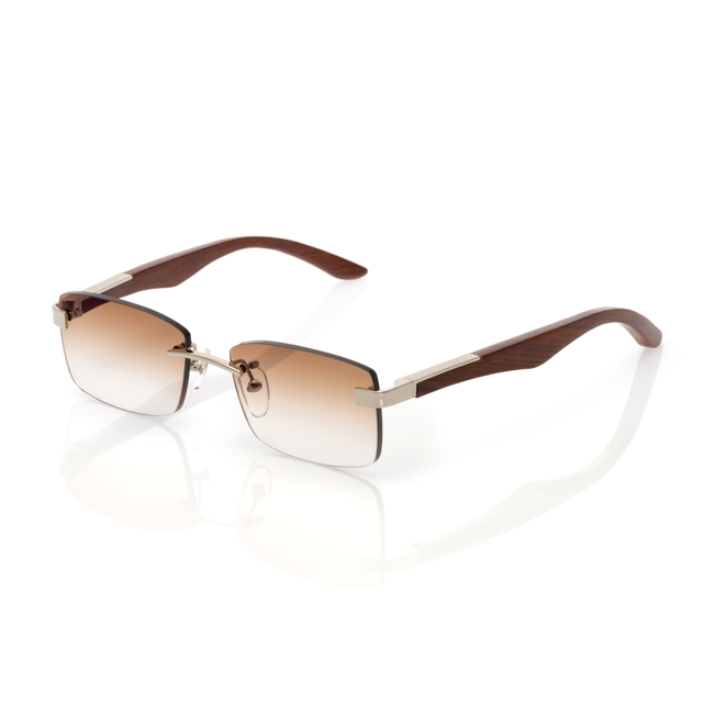 Lunettes Rectangle — Corne Ivoire & Or
