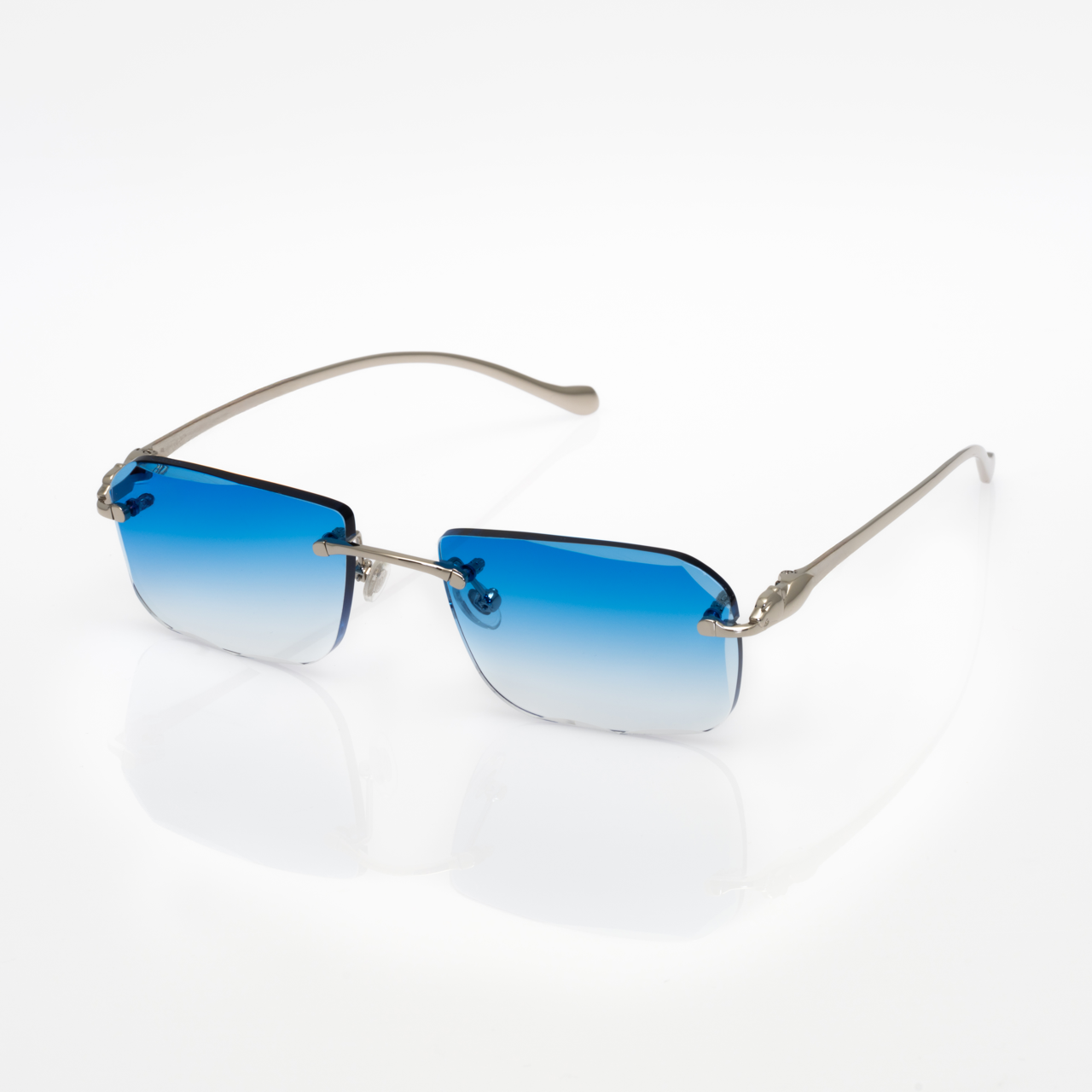 Lunettes Rectangle — Doré & Verres Rosés