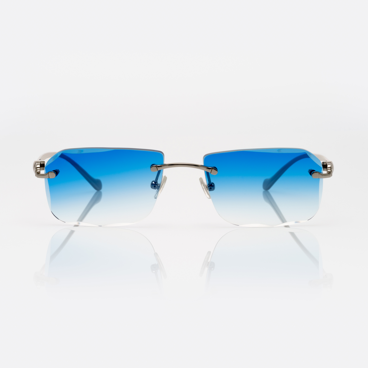 Lunettes Rectangle — Doré & Verres Rosés