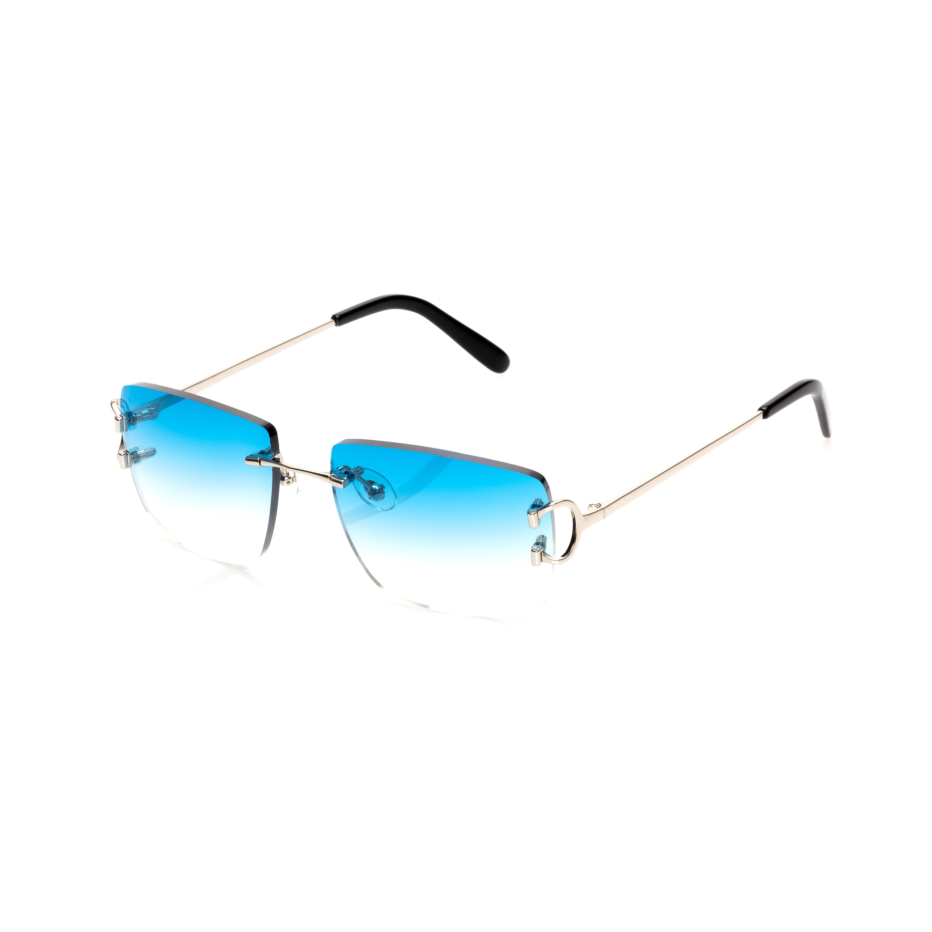 Lunettes Rectangle — Métal Argenté & Dégradé Prune Rosé