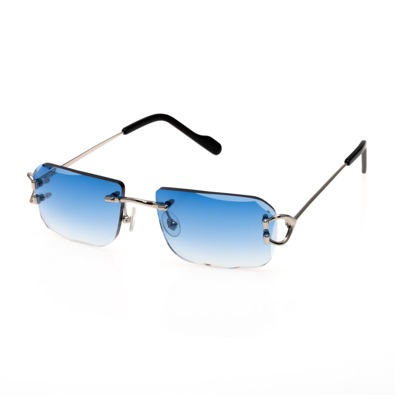 Lunettes Rectangle — Métal Argenté & Verres Anthracite
