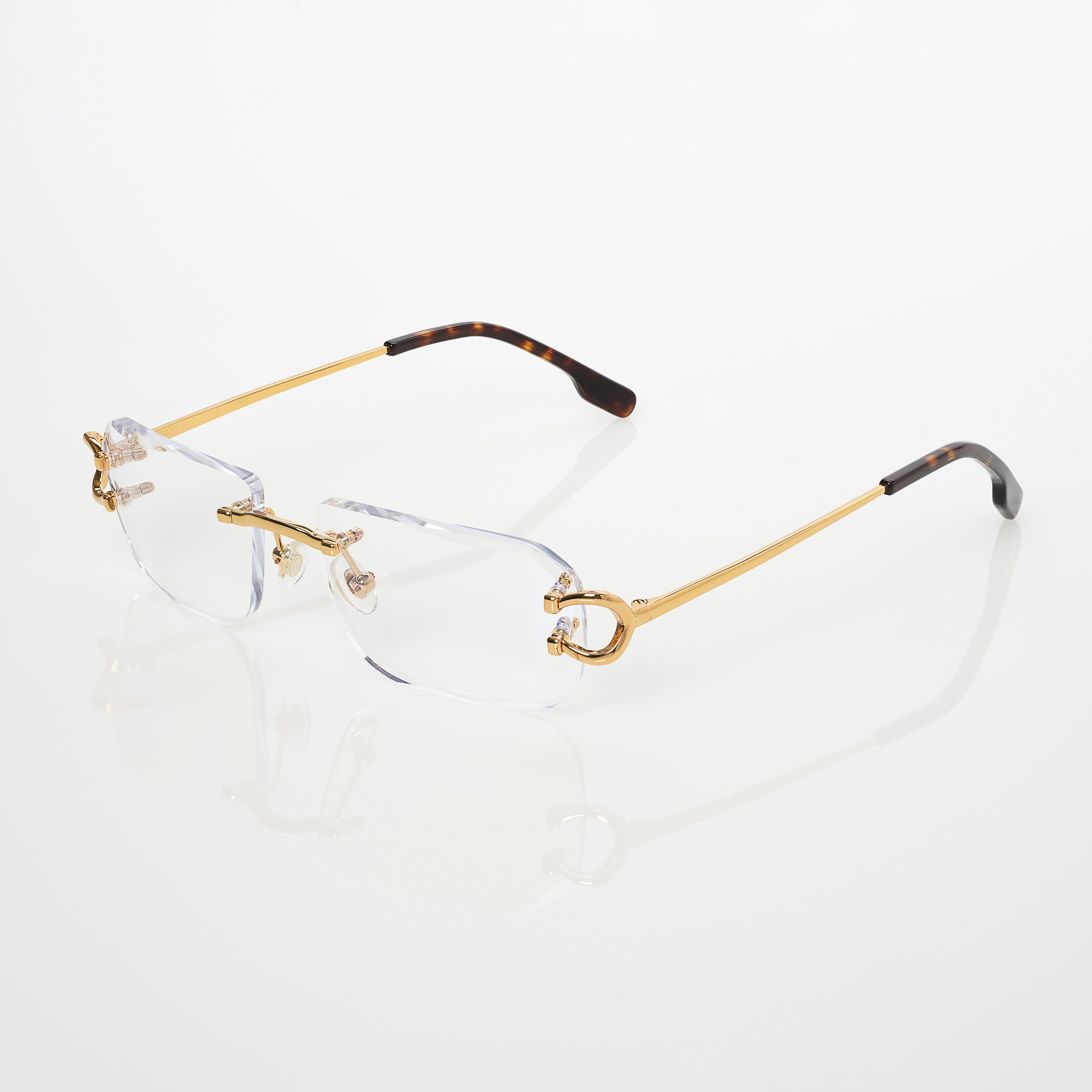Lunettes Rectangle — Métal Argenté & Verres Anthracite
