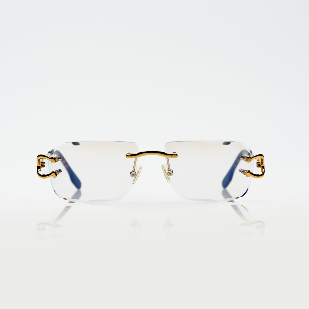 Lunettes Rectangle — Métal Argenté & Verres Anthracite