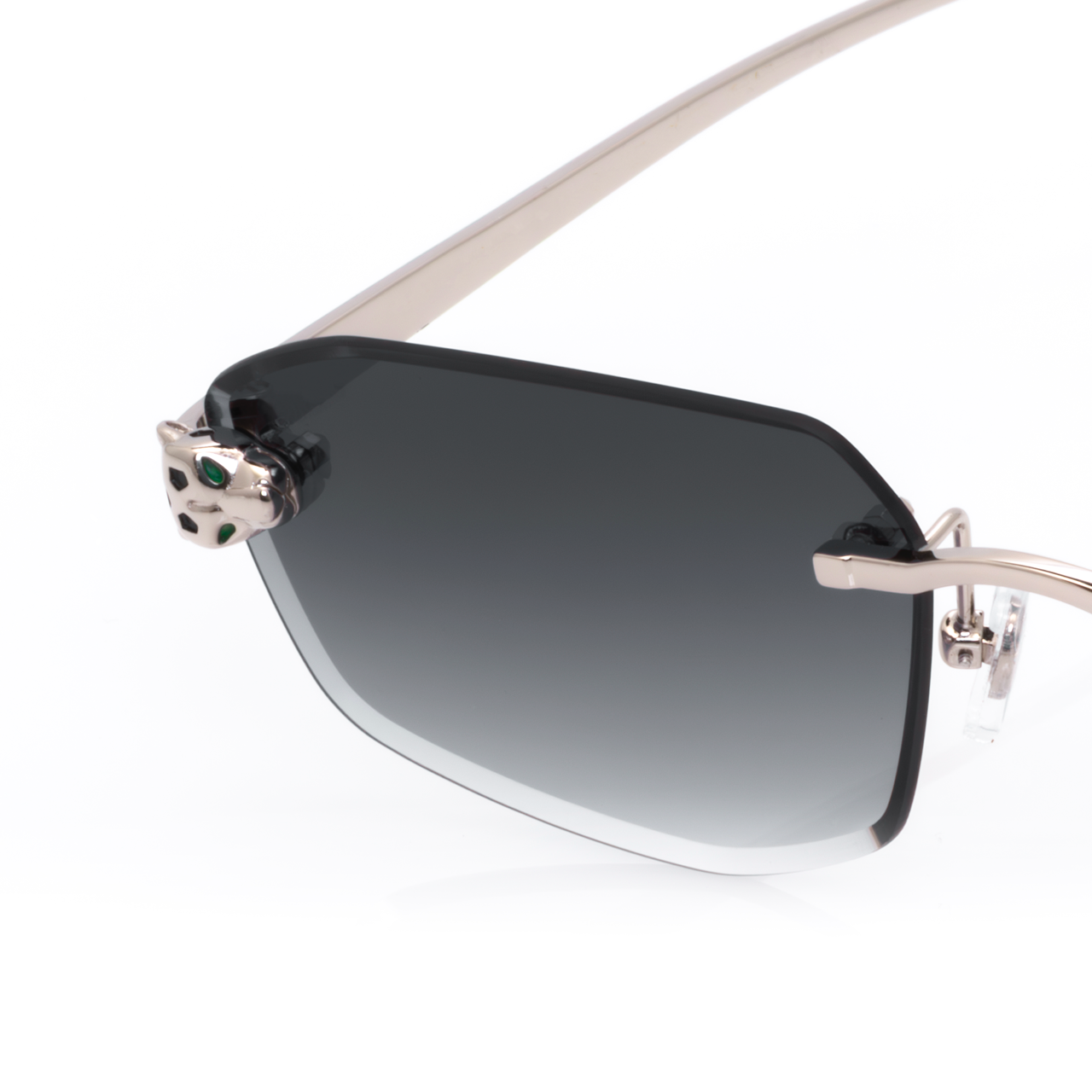 Lunettes Rectangle — Métal Argenté & Verres Anthracite · II