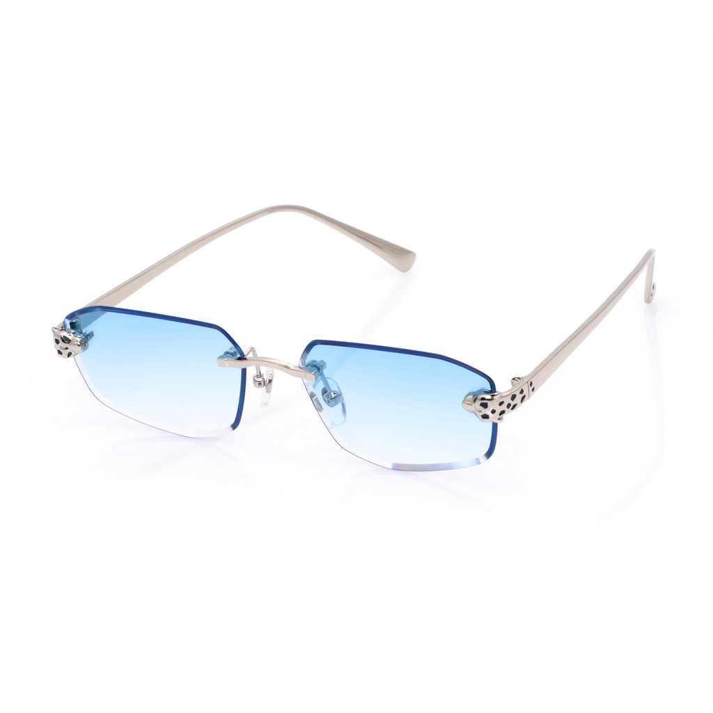 Lunettes Rectangle — Métal Argenté & Verres Anthracite · II