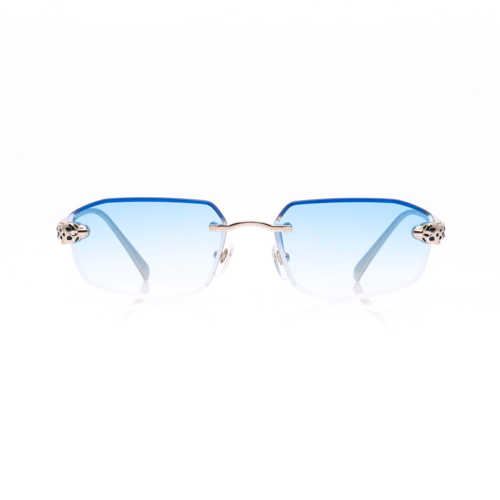 Lunettes Rectangle — Métal Argenté & Verres Anthracite · II