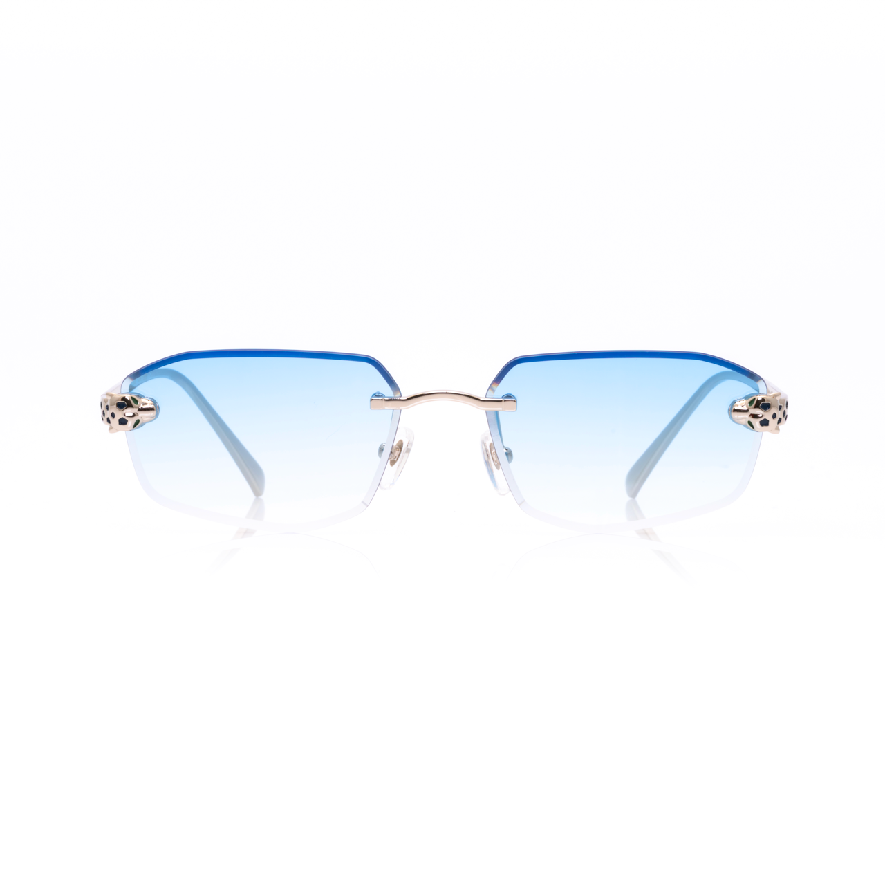 Lunettes Rectangle — Métal Argenté & Verres Anthracite · II