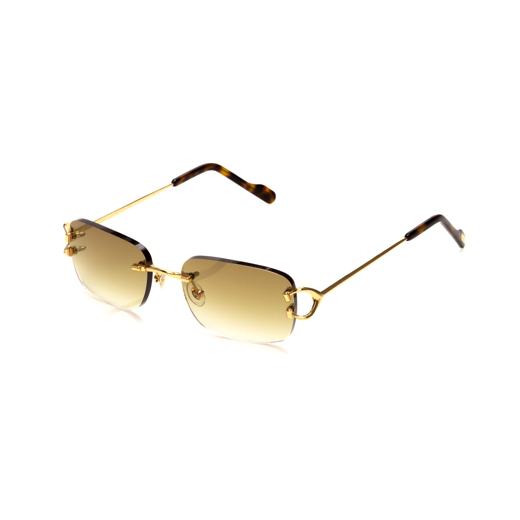 Lunettes Rectangle — Métal Argenté & Verres Bleu Azur