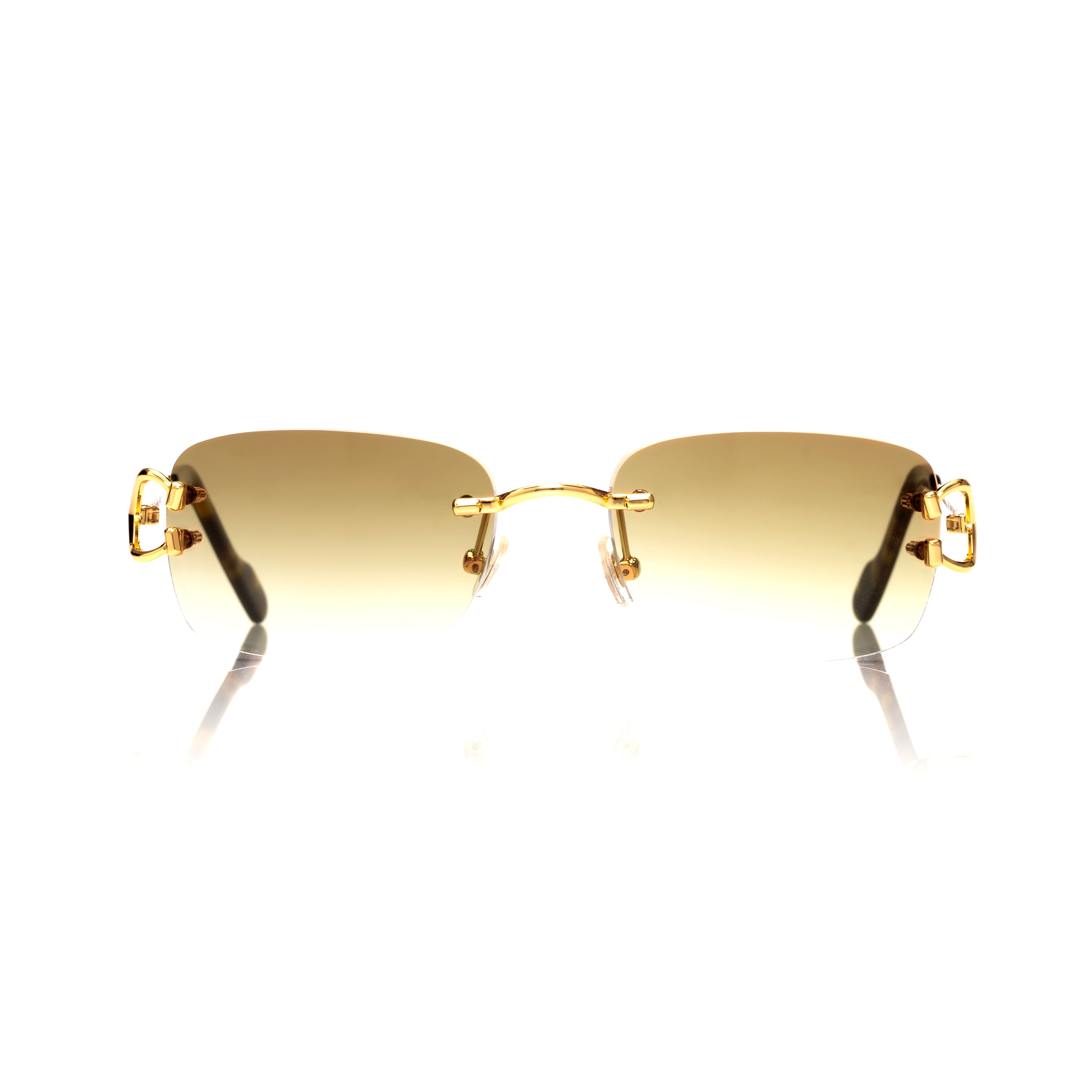 Lunettes Rectangle — Métal Argenté & Verres Bleu Azur