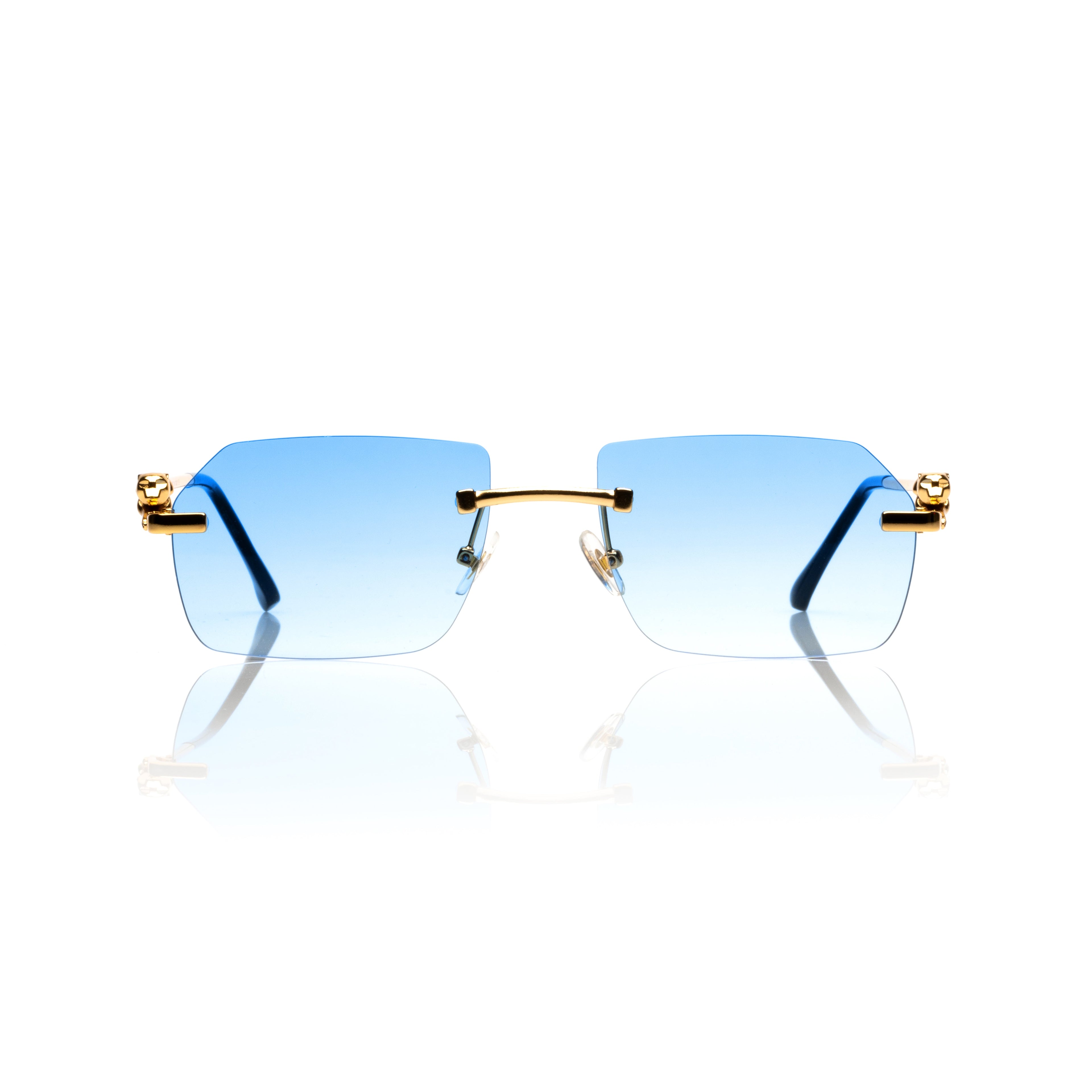 Lunettes Rectangle — Métal Argenté & Verres Clairs