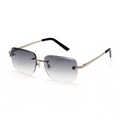 Lunettes Rectangle — Métal Argenté & Verres Fumés · II