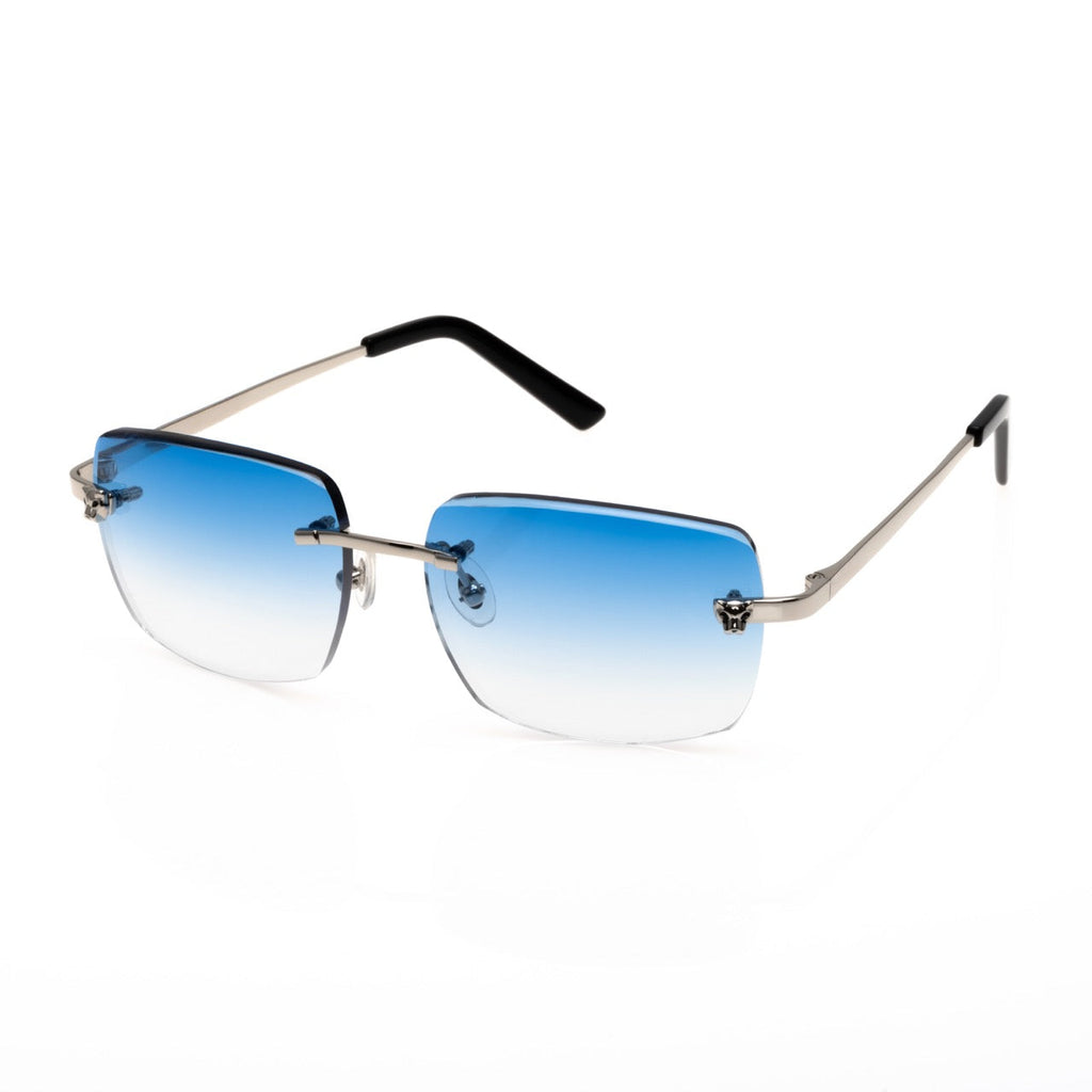 Lunettes Rectangle — Métal Argenté & Verres Fumés · II