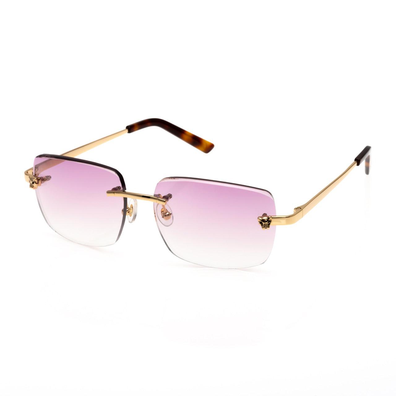 Lunettes Rectangle — Métal Argenté & Verres Fumés · II