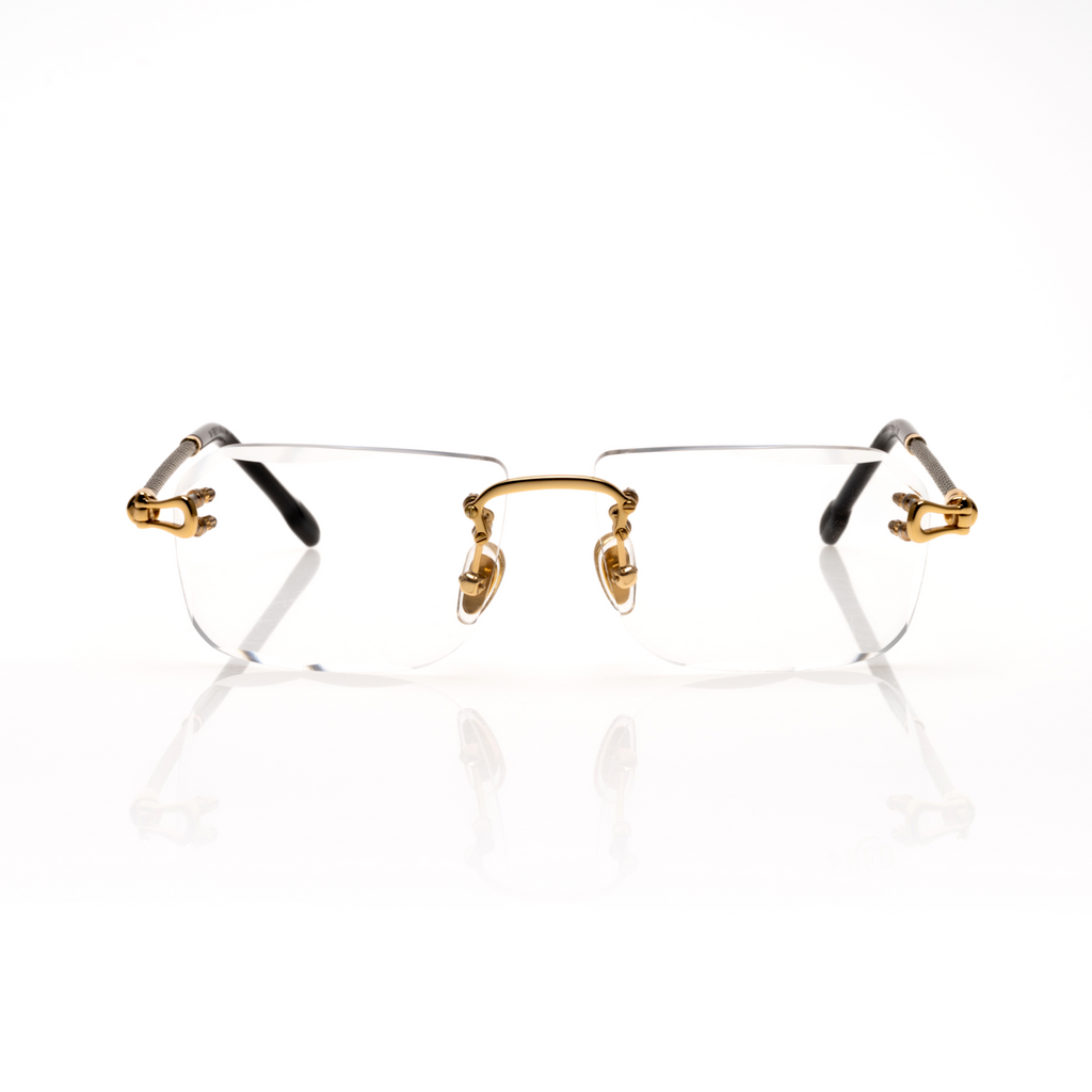 Lunettes Rectangle — Métal Argenté & Verres Transparents