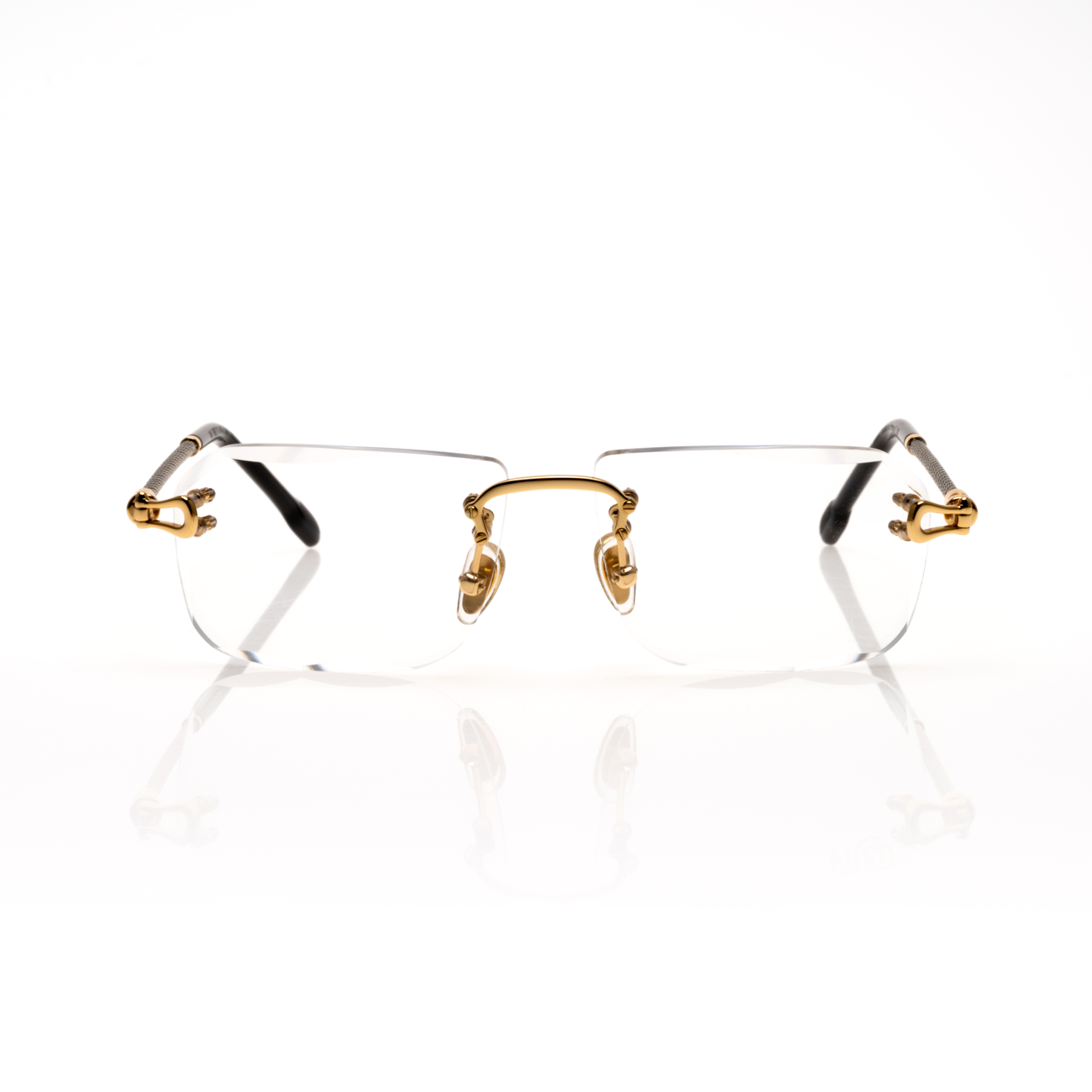 Lunettes Rectangle — Métal Argenté & Verres Transparents