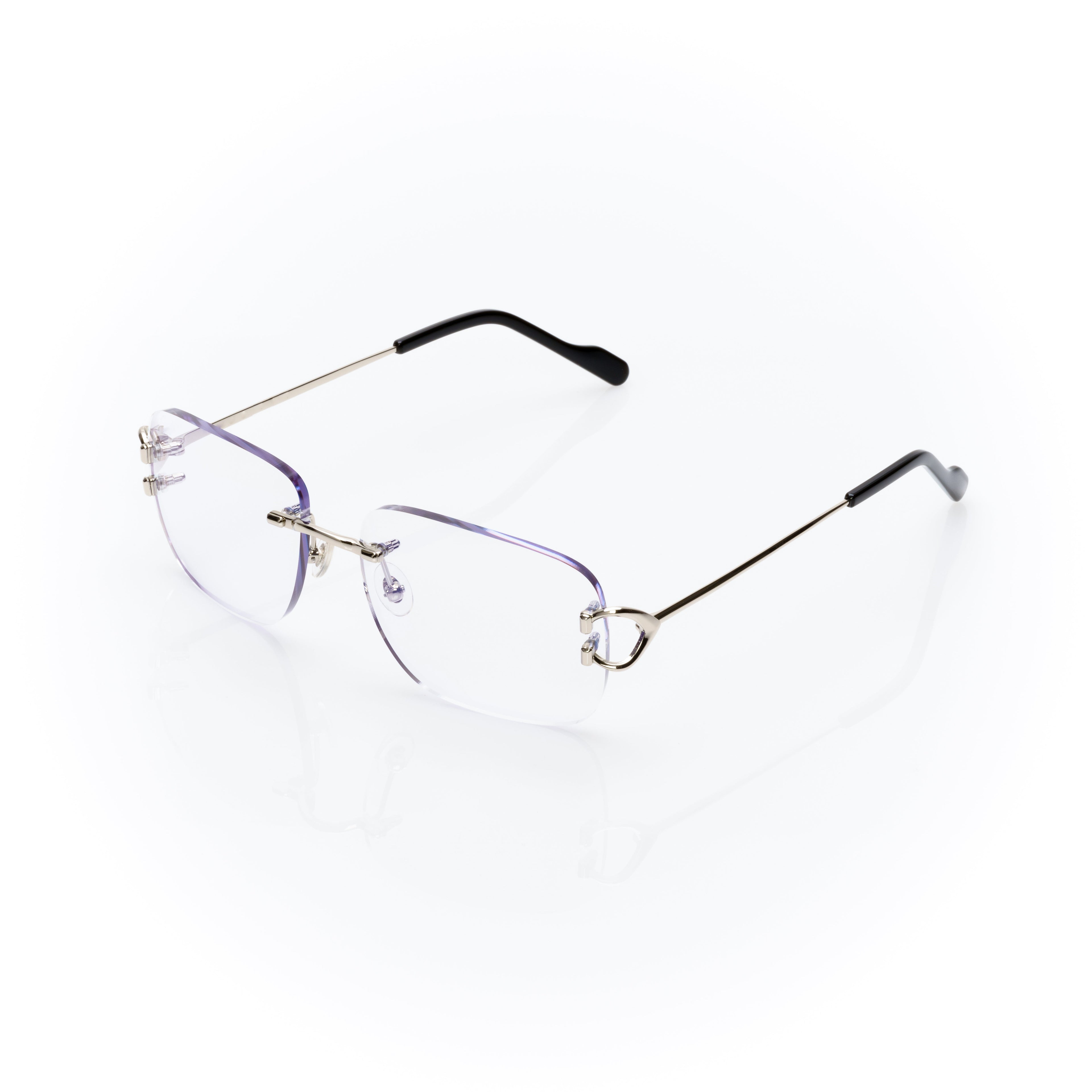 Lunettes Rectangle — Métal Doré & Embouts Écaille