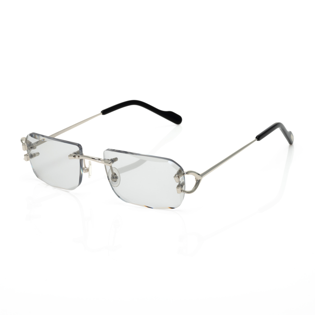 Lunettes Rectangle Sans Cerclage — Doré & Branches Écaille