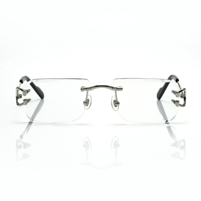 Lunettes Rectangle Sans Cerclage — Doré & Branches Écaille