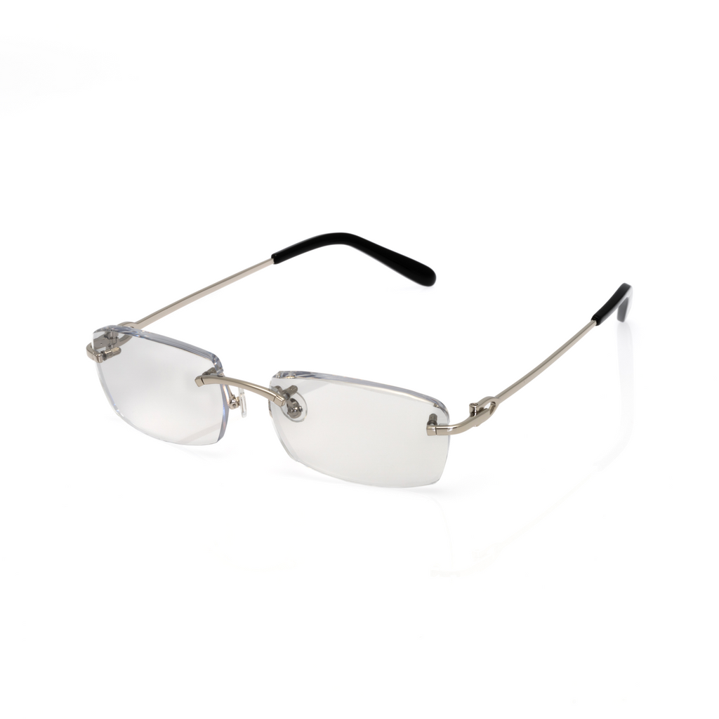 Lunettes Rectangle Sans Cerclage — Doré & Écaille