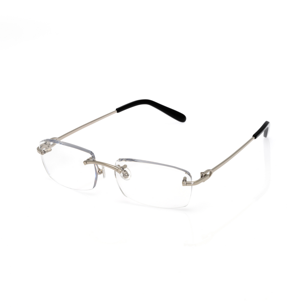 Lunettes Rectangle Sans Cerclage — Doré & Écaille