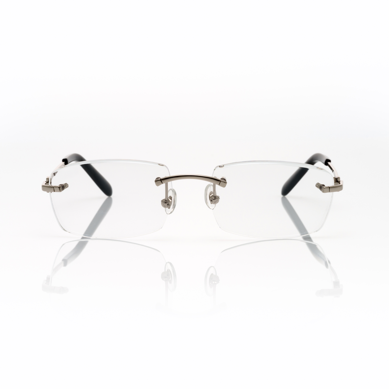 Lunettes Rectangle Sans Cerclage — Doré & Écaille