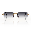 Lunettes Rectangle Sans Cerclage — Métal Doré & Verres Dégradés
