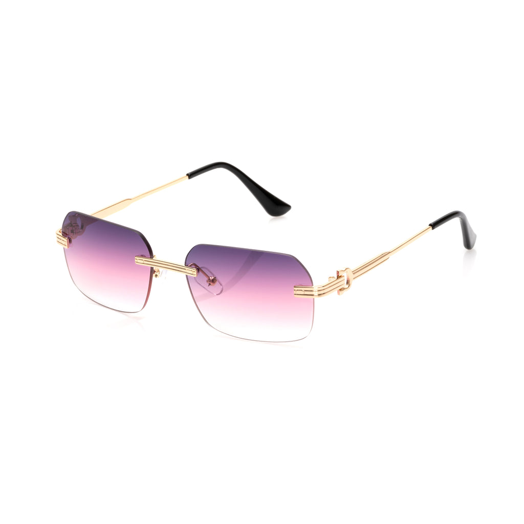 Lunettes Rond — Métal Doré Sans Cerclage