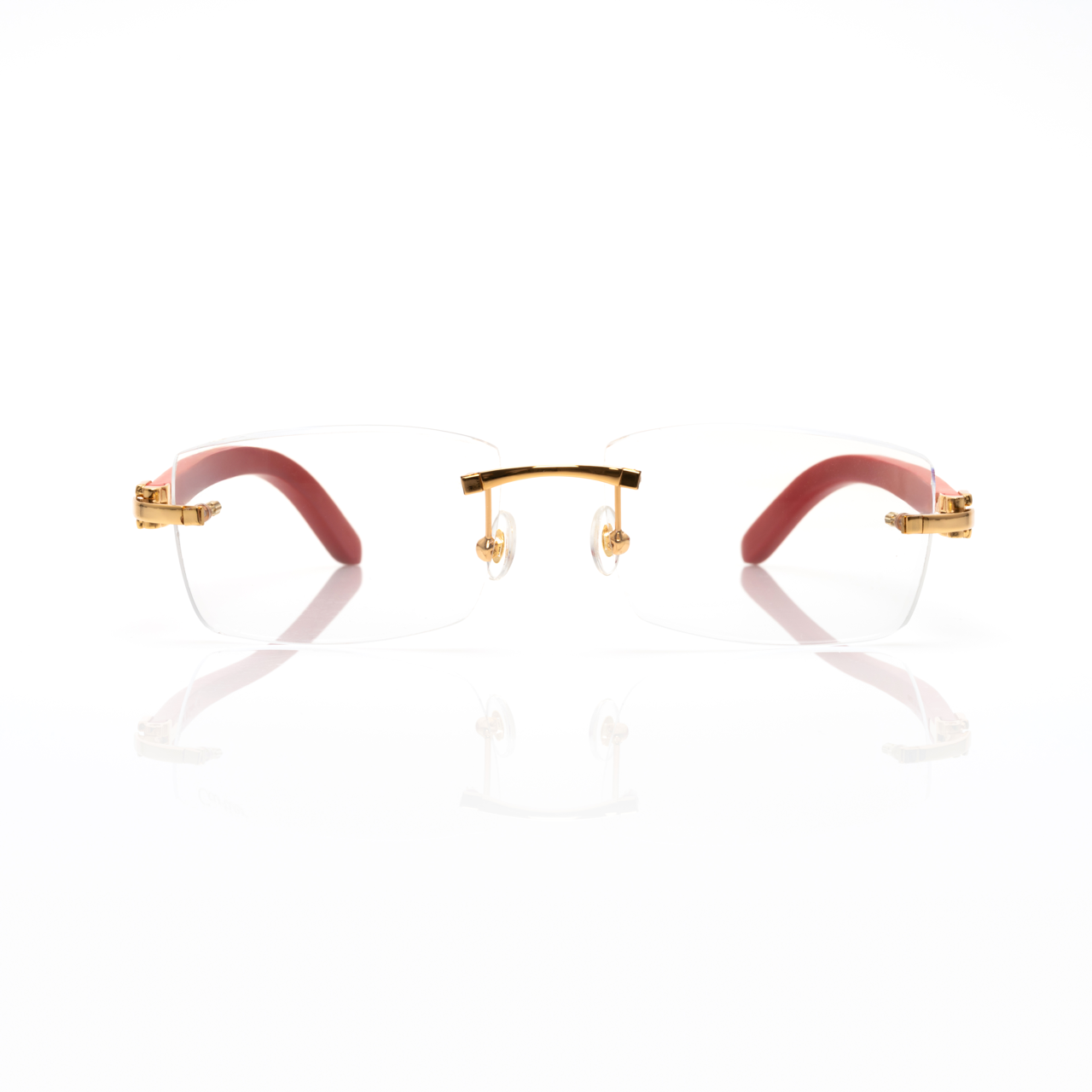 Lunettes Sans Cerclage — Bois Bleu & Argent