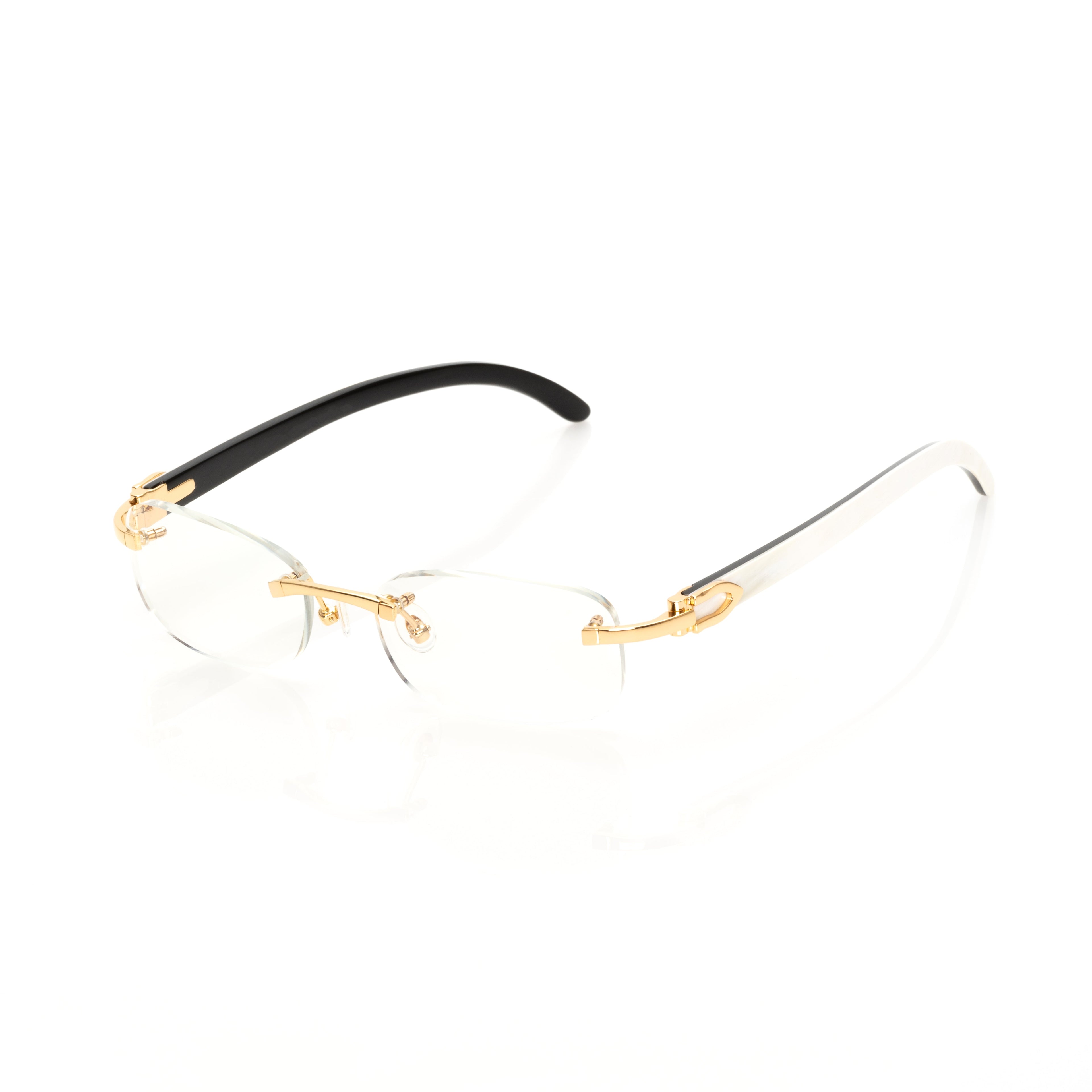 Lunettes Sans Cerclage — Bois Rouge & Argent