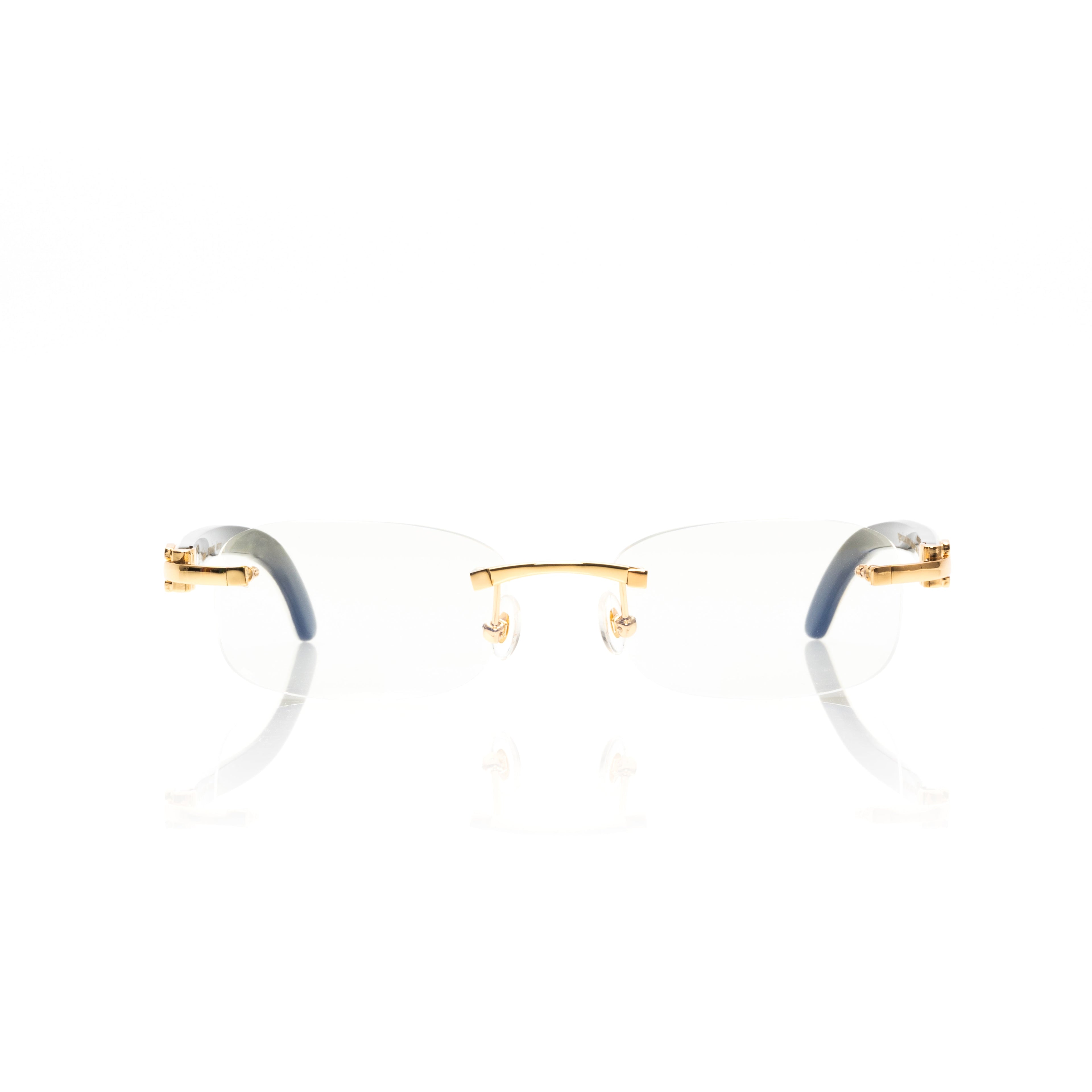 Lunettes Sans Cerclage — Bois Rouge & Argent