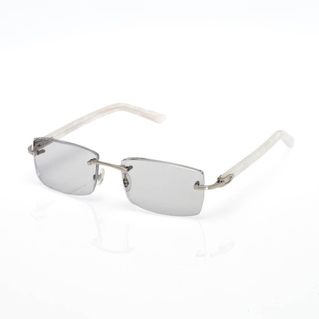 Lunettes Sans Cerclage — Branches Nacre & Métal Doré