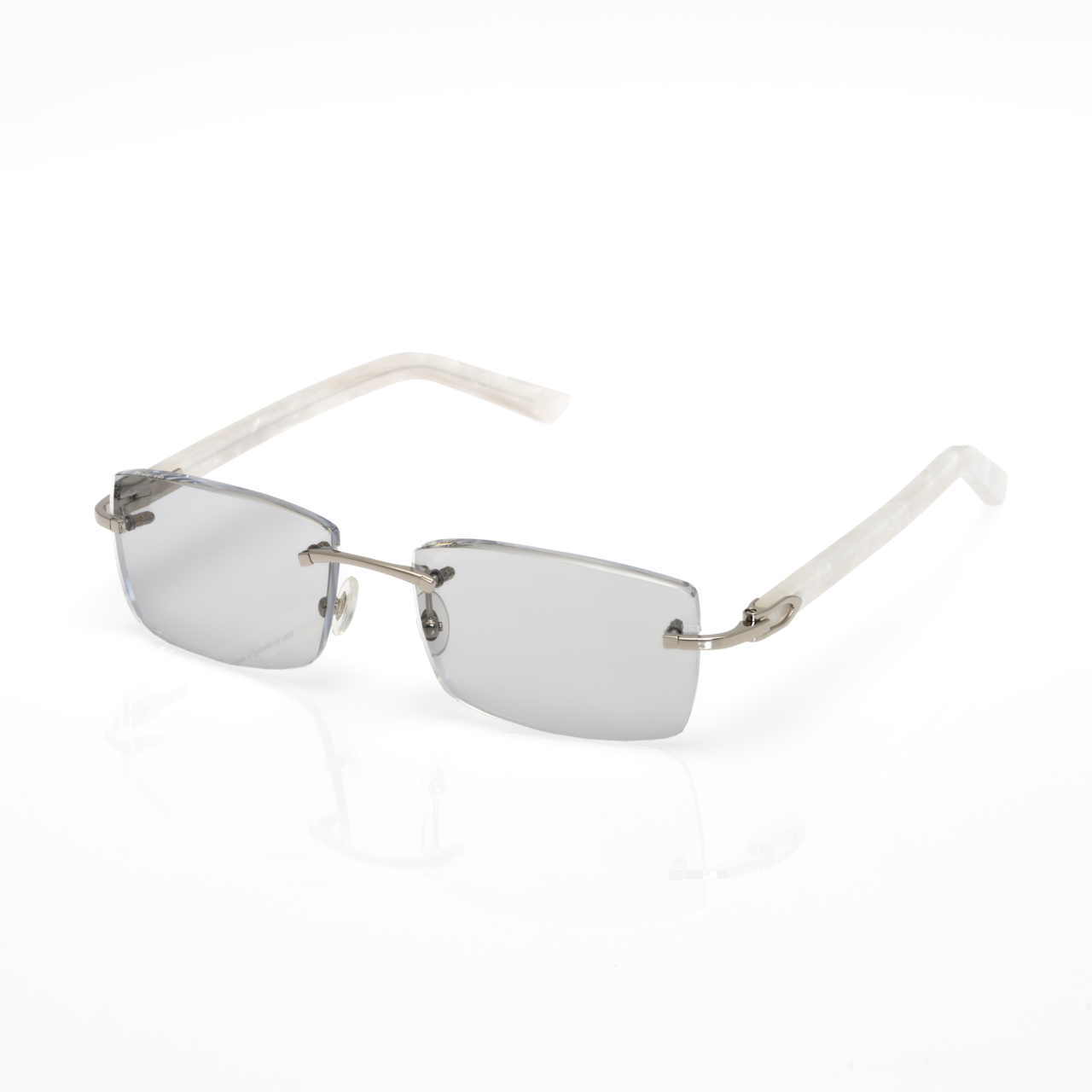 Lunettes Sans Cerclage — Branches Nacre & Métal Doré
