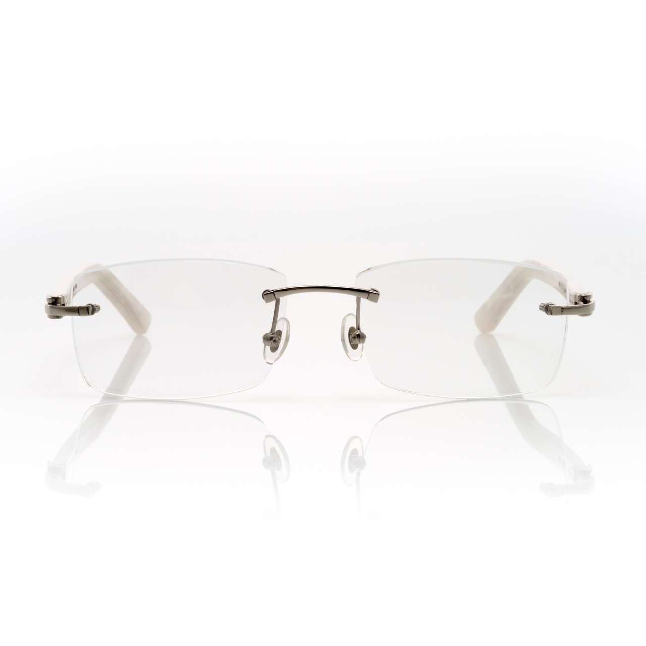 Lunettes Sans Cerclage — Branches Nacre & Métal Doré