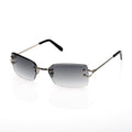 Lunettes Sans Cerclage — Métal Argenté & Dégradé Fumé