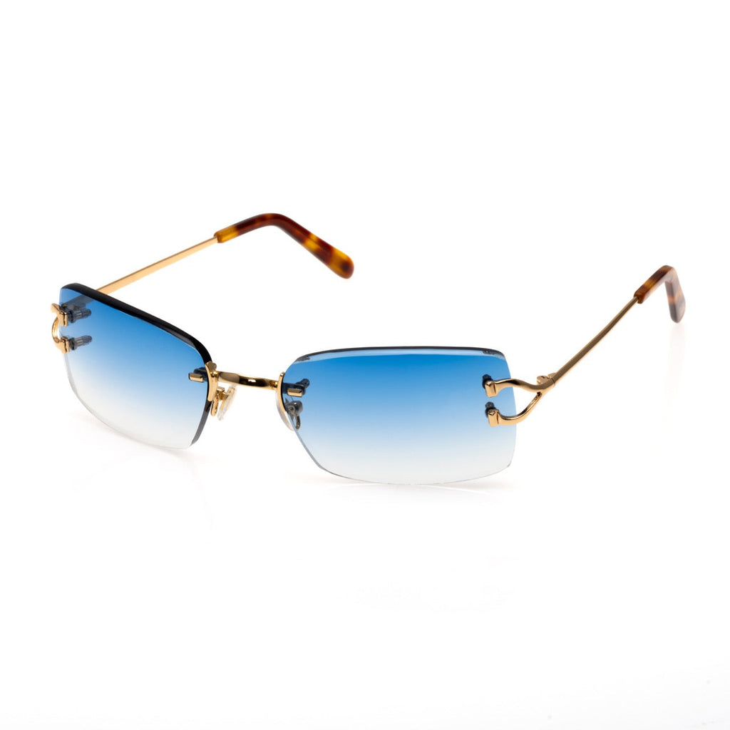 Lunettes Sans Cerclage — Métal Argenté & Dégradé Fumé