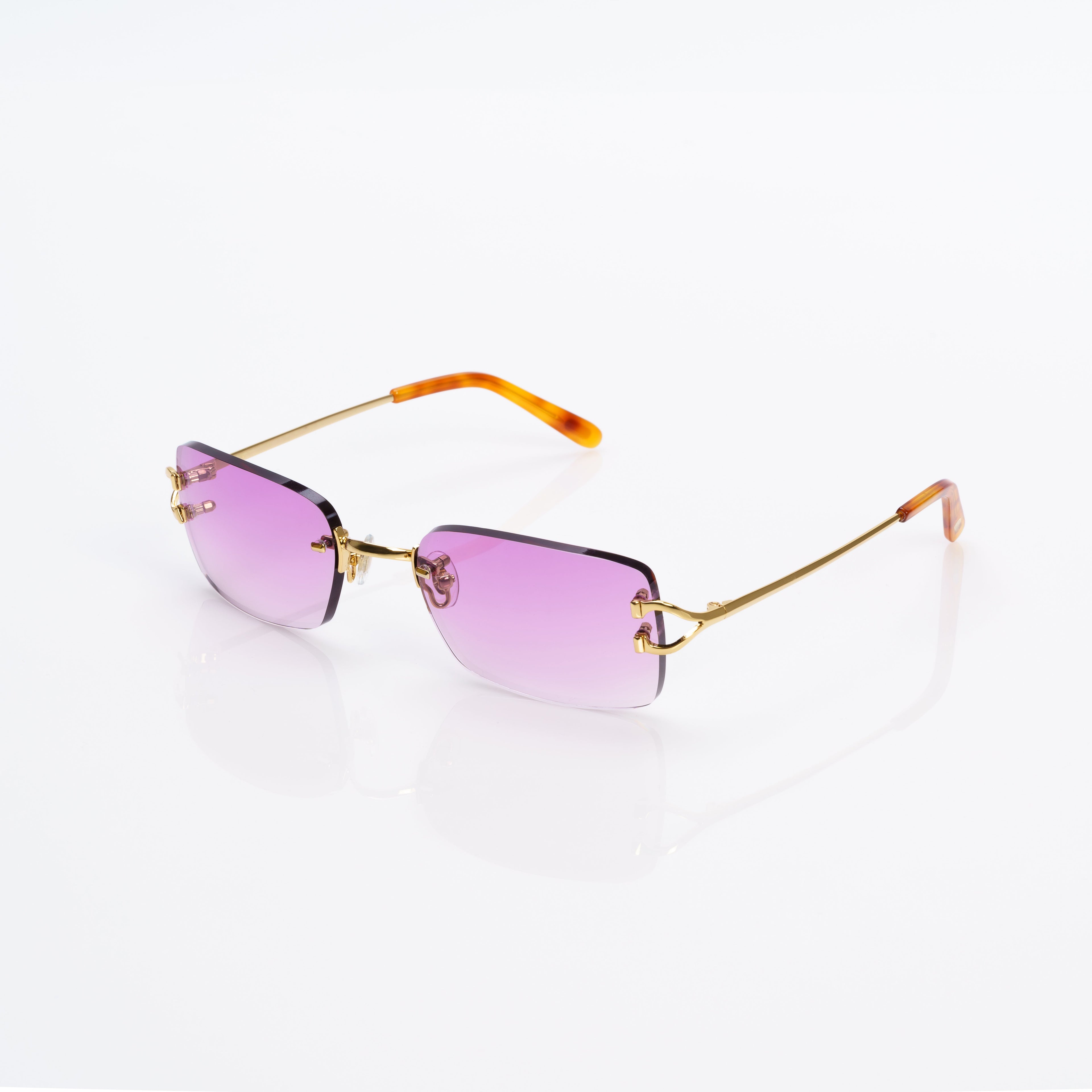 Lunettes Sans Cerclage — Métal Argenté & Dégradé Fumé