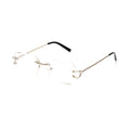 Lunettes Sans Cerclage — Métal Argenté Épuré
