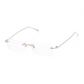 Lunettes Sans Cerclage — Métal Argenté Fin