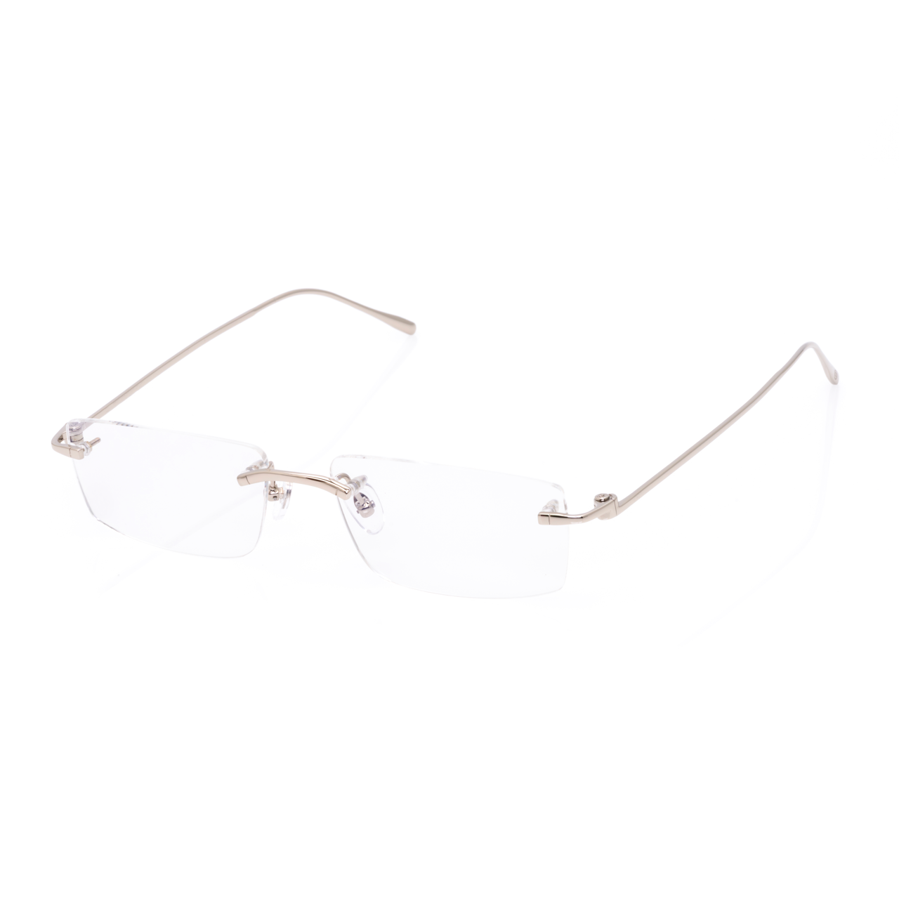 Lunettes Sans Cerclage — Métal Argenté Fin