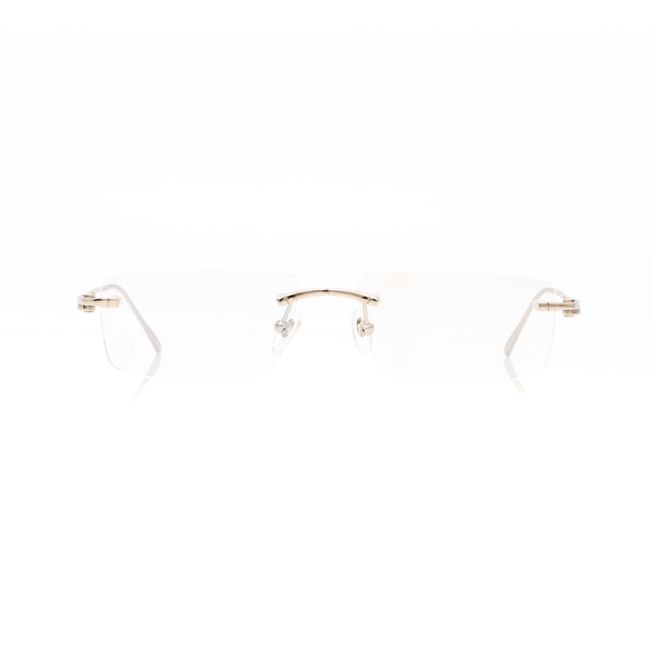 Lunettes Sans Cerclage — Métal Argenté Fin