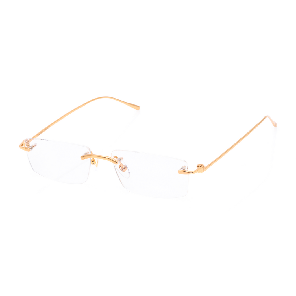 Lunettes Sans Cerclage — Métal Argenté Fin