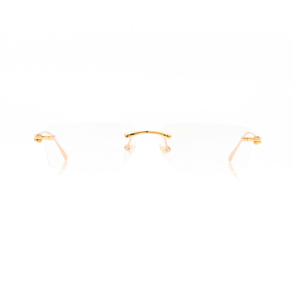 Lunettes Sans Cerclage — Métal Argenté Fin