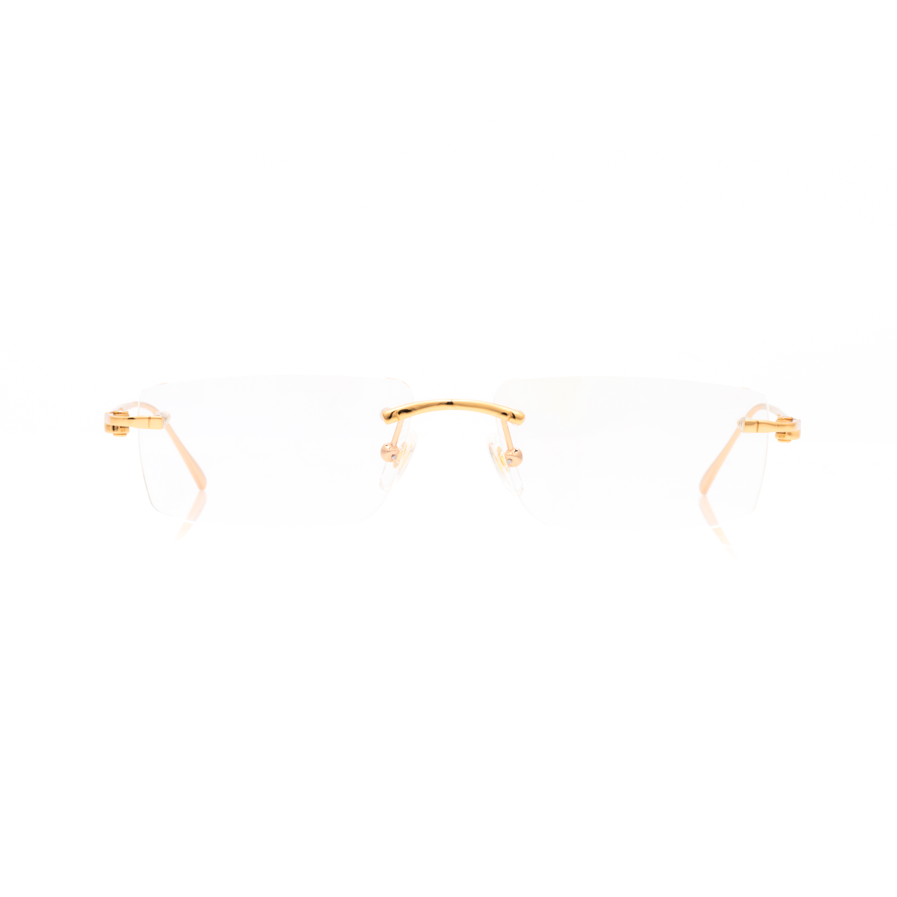 Lunettes Sans Cerclage — Métal Argenté Fin